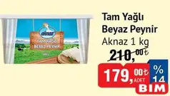 AKNAZ TAM YAĞLI BEYAZ PEYNİR 1 KG fiyat ve kampanya bilgisi